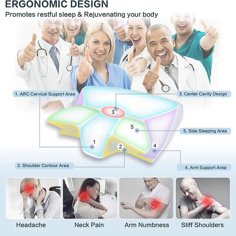 Ergonomic neck pillow